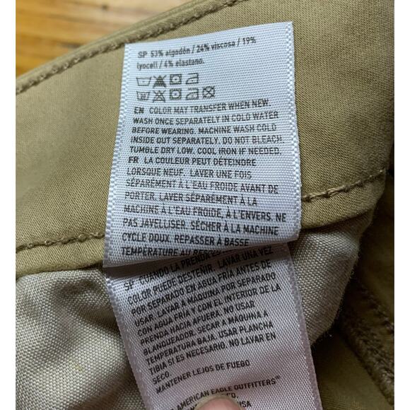 American Eagle skinny jegging khaki size 0 short NEW - Picture 9 of 10